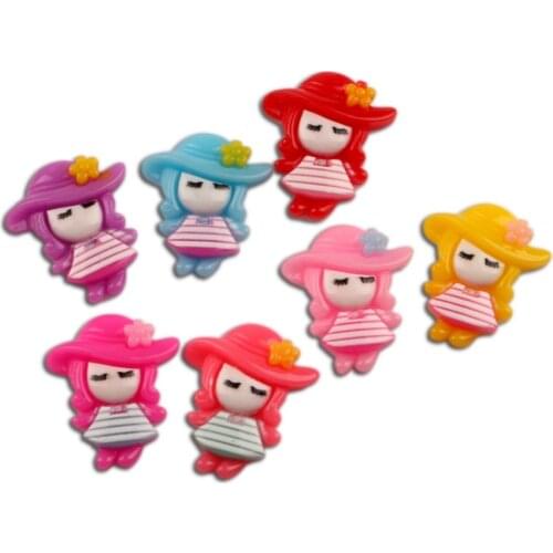 50Pcs Mixed Resin Girl Decoration Crafts Beads Flatback Cabochon Scrapbooking For Embellishments Kawaii Diy Accessories