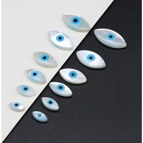 Wholesale Natural Shell Loose Beads Evil eye Shape Loose bead for Jewelry Making DIY Necklace Bracelet Gift Accessories