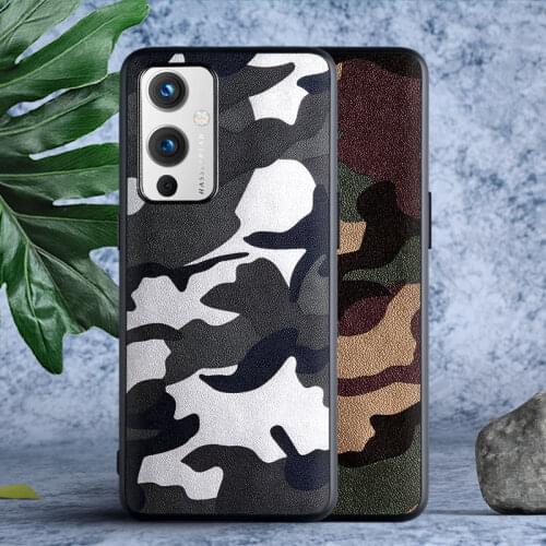 Camouflage leather case for Oneplus 9 Pro case cover with TPU+PC 2in1 material,case for oneplus 9 case cover capa