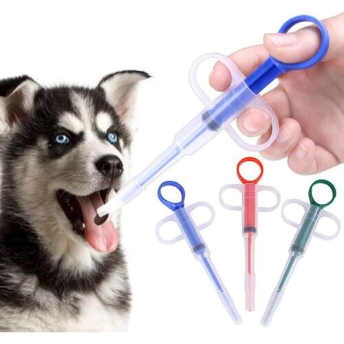 Pet Dog Puppy Cat Medicine Capsule Tablet Liquid Dropper Pipette-Feeding Tool Pet Dog Feeding Kit, Push Tube,Dog Feeding Tools