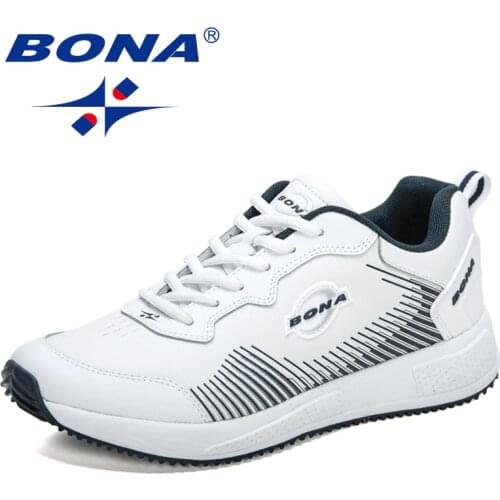 BONA 2021 New Designers Casual Shoes Fashion Sneakers Men Leisure Footwear Walking Shoes Man Outdoor Rubber Men Shoe Zapatillas