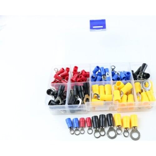 130pcs RV OType Round Insulated Cold Pressed Terminal Wiring Terminal