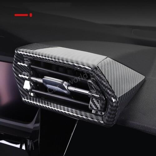 For Audi A3 Air Conditioner Outlet Frame Cover Carbon Fiber Color Dash board Air Vents Fit audi a3 8y Internal Accessories