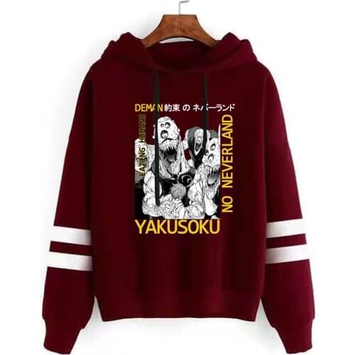 The Promised Neverland Hoody Anime Long Sleeve Streetwear Tops Unisex Sport Sweatshirt Harajuku Men/women