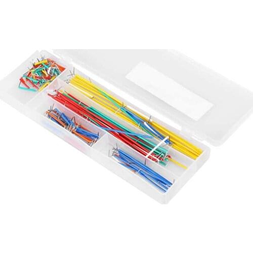 140 Pcs Breadboard Jumper Wire Kit 14 Lengths Assorted Plastic + Metal Jumper Wires with Storage Box Cable Wire Kit