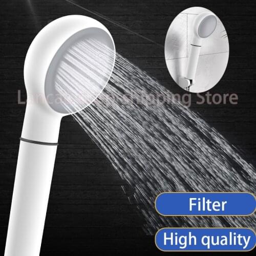 Newest 1PC White Pressurized Nozzle Shower Head Filter ABS Bathroom Accessories High Pressure Water Saving Rainfall Shower Head