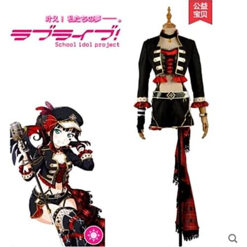 2019 New LoveLive!Sunshine!Aqours!Punk Rock Awakening Dia Kurosawa Dress Cosplay Halloween Christmas Outfit Free shipping