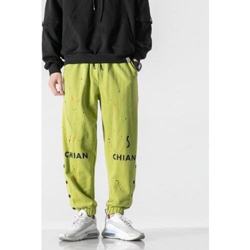 New Western Street Stylish Casual Printed Casual Mens Track Pants Stretch Sweatpants Active Athletic Trousers Single-Breasted