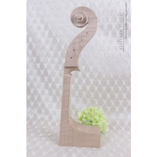 One 4/4 Cello Neck Flame Maple Hand made Solid wood Fine Cello parts & accessories #558