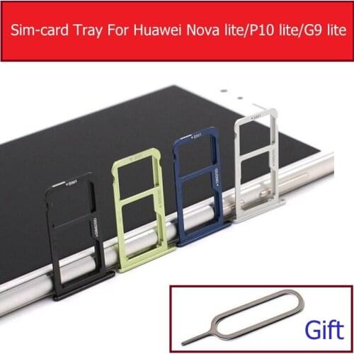 Genuine Sim & SD Memory Card Tray For Huawei Nova Lite/P10 Lite/G9 lite SIM Card Slot Reader Adapter Phone Replacement Repair