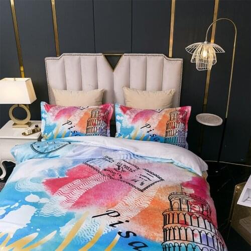 City Modern Style 3D Printing Duvet Cover Pillowcase Soft Bedding Single Double King-size Duvet Cover