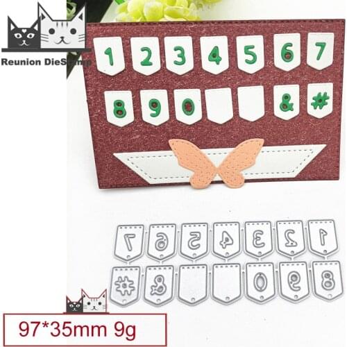 Christmas Numbers Digital Tag Label Metal Cutting Dies Scrapbooking Craft Mold Stencil Handmade Paper Card Embossing Die Cuts