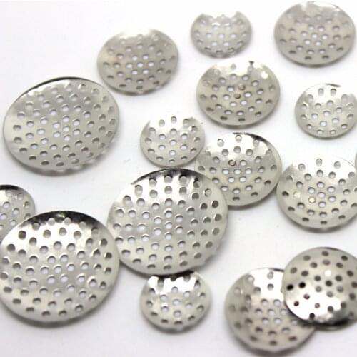 13MM 15MM 20MM 25MM 30MM Wear Beads Bottoming Tray Metal Mesh Network Bead Caps 50PCS Free Shipping