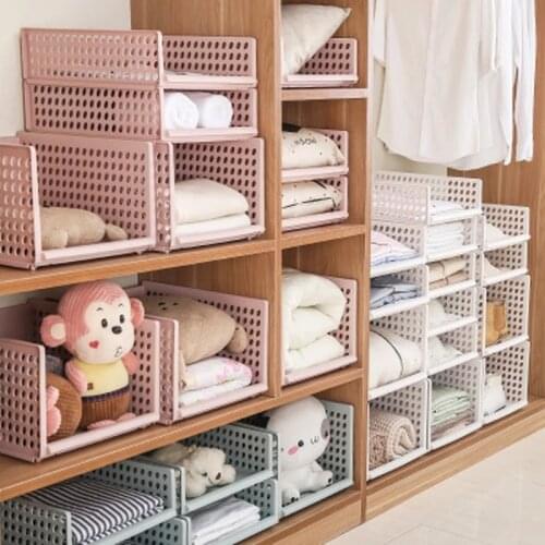 Foldable Wardrobe Storage Drawer Closet Storage Multi-Functional Independent Sub-Foldable Layer Box Partition Partition Rack