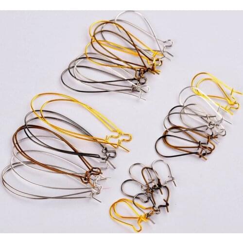 1000pcs 16mm 25mm 30mm 38mm U-Shaped Earring Findings Ear wires Earring Hooks Earrings DIY Jewelry Accessories