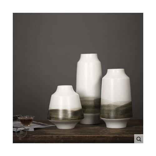 Vase decoration home vases for flower dry flower vasos para jardim traditional china black and white