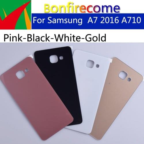 10Pcs\lot For Samsung Galaxy A7 2016 A710 A710F A7100 Housing Battery Cover Back Cover Case Rear Door Chassis Shell Replacement