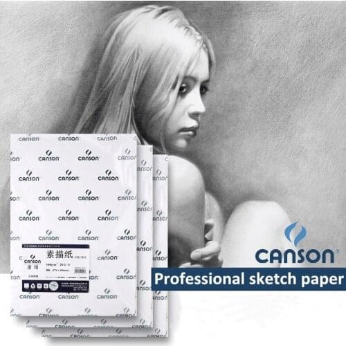 20 Sheets Canson professional sketching paper 8K thick fine/medium coarse texture drawing paper color lead painting art supplies
