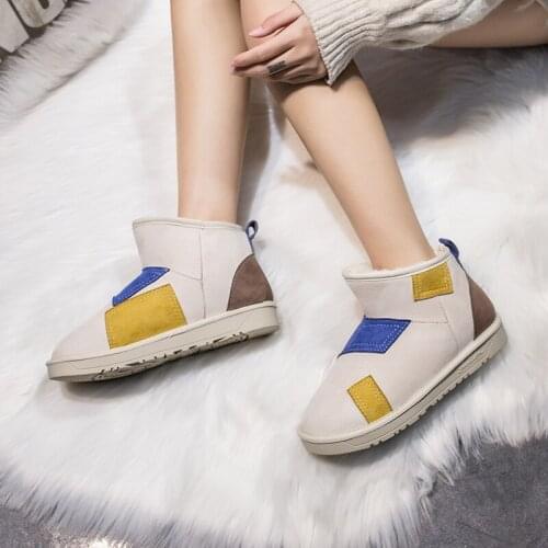 2020 New Warm Plush Winter Women Snow Boots Fashion Patchwork Women Ankle Boots Women Boots Women Platform Chaussure U11-32