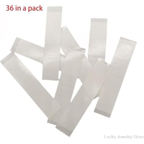 36Pcs Women Transparent Clear Double Sided Tape for Clothing Dress Body Skin Anti-Exposure Adhesive Sticker Strips M10 21