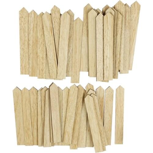 50Pcs Plant Labels Wooden Plants Tags Waterproof Nursery Garden Markers Stakes