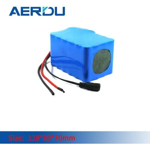AERDU 12v 20ah 3s8p11.1v18650 lithium bettery pack 220w 2500mah for inverter miner light motor scooter with bms protection board