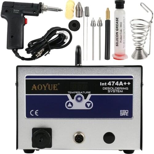 AOYUE 474A+ Upgrade I474A++ Digital BGA Desoldering Station Electric Vacuum Desoldering Pump Solder Sucker Gun 220V 65-70W