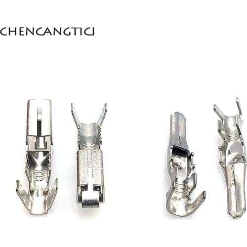 20 Pcs Auto Wire Splice Terminal Brass Crimp Loose Terminal For Fog Lamp Light Connector H11 H8 H9 Xenon 2.8 MM Plug DJ623-E2.8B