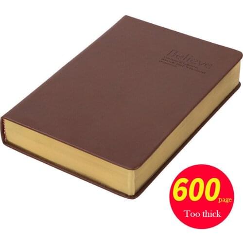 Blank Notebook Super Thick 600 Pages Drawing Sketchbook Hand-Painted White Paper Hand Ledger Stationery Notepad Planner Office