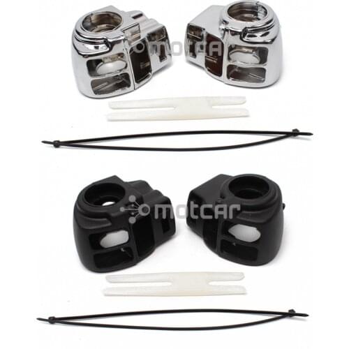 Chrome/Black Motorcycle Handlebar Control Switch Cover Housing Shell for Harley 96-13 Electra Glide 02-13 Road Glide Road King