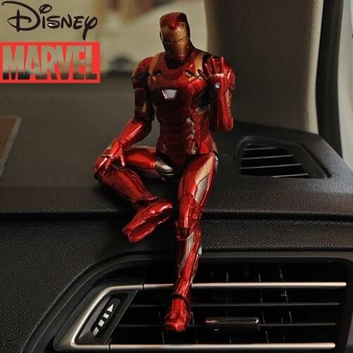 Disney Car Interior Iron Man Car Creative Model Marvel Hero Spiderman Car Decoration