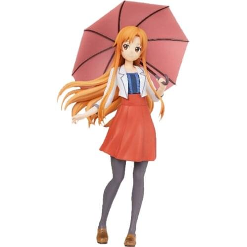 Original TAITO Anime Figure Sword Art Online Yuki Asuna Umbrella Action Figure PVC Model Doll Decoration Toy Birthday Gift
