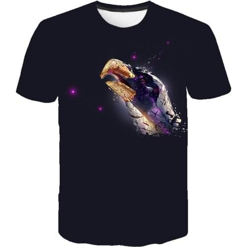 Eagle T shirt Men Summer Casual Short Sleeve Round Neck Shirt Hawk 3D Printed Streetwear T-shirt Cool Black Tops Teen Boy 2021