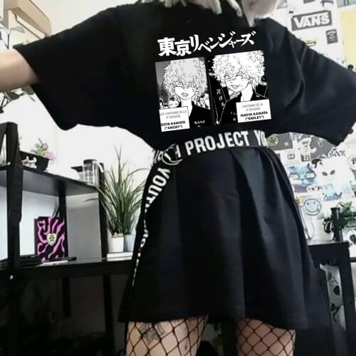 Japanese Anime Tokyo Revengers T-Shirt Men Women Cotton Harajuku Funny Kawata Nahoya Kawata Soya Street Style Clothes Tops Tees