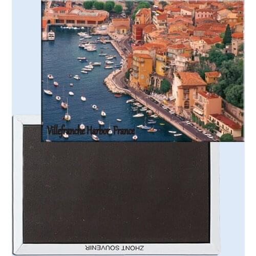 Villefranche Harbor, France, Magnetic Refrigerator Affixed With Tourist Souvenirs Home Accessories 24907