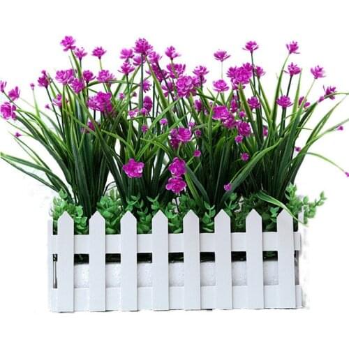 Artificial Plant Flower Popcorn Lavender Fake Plants Potted Home Decor Wedding Mariage Room Desk Decor Home Decoration salon