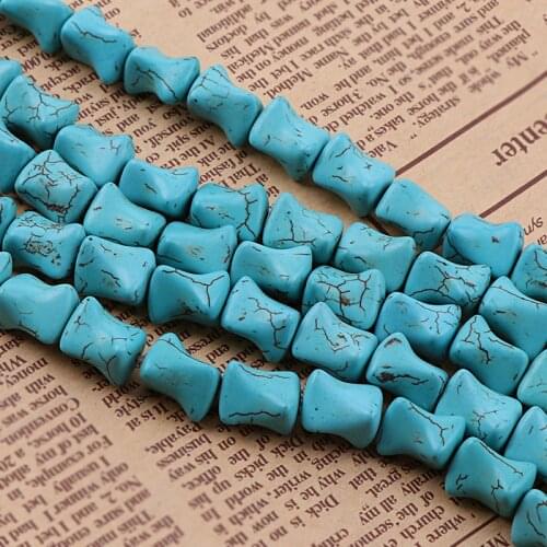 Manmade Stone Sky Blue Turquoises Howlite Irregular Loose Spacer Seed Stones Beads DIY Bracelets Necklace Jewelry Findings