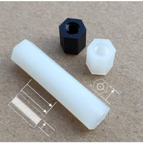 M2 M2.5 M3 M4 Black White Nylon Hex Standoff Pillar Board Mount Threaded Plastic Hexagon PCB Motherboard Spacer Bolt Screw Nut
