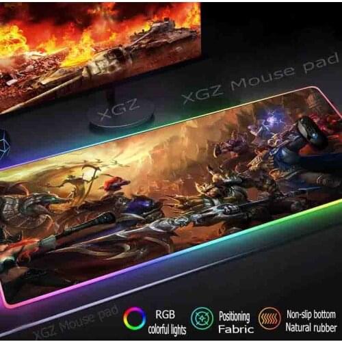 Mairuige Large RGB Luminous Mouse Pad Black Locking Edge Anime Battle Custom Computer Desk Rubber Non-slip