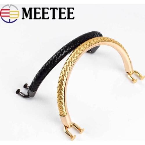 Meetee 2pcs 112mm Metal Bag Handles for Luggage Strap Buckle Hooks DIY Bags Handle Belt Hardware Accessories