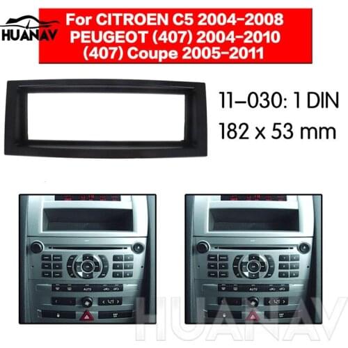 HUANAV Car Radio stereo Fitting installation adapter fascia For 2004-2008 Citroen C5 PEUGEOT (407) 2004-2010 Audio Fascias