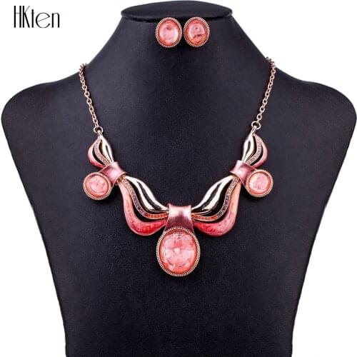 MS1504570 Fashion Jewelry Sets Hight Quality 5 Colors Necklace Sets For Women Jewelry Crystal Resin Unique Spark Design Gifts