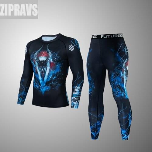 Men Sportswear Compression Sports Suits Quick Dry Running Sets Clothing Sports Joggers Training Gym Fitness Tracksuits Running