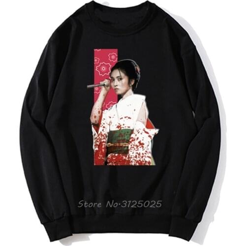 Lady Snowblood Meiko Kaji Shurayukihime Samurai Tarantino Kill Bill Hoodie Mens Autumn Winter Pullover Sweatshirt Streetwear