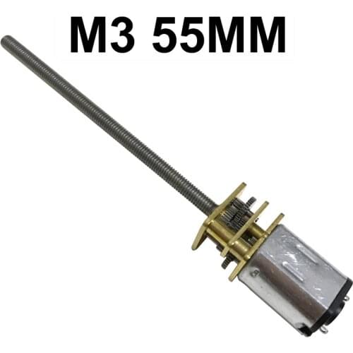 N20 M3*55MM Long Threaded Shaft DC Gear Motor 3V 6V 12V Low RPM Electric Mini DC Motor 15 To 600RPM Adjustable Speed And Reverse
