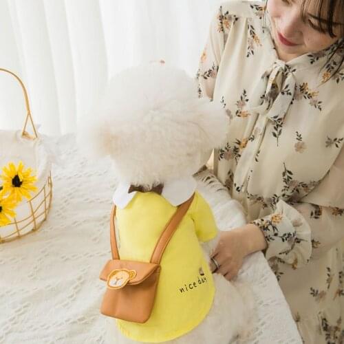 Dog Clothes for Small Cat Supplies Funny Summer Dog Vest for Pet Clothes Pomeranian Clothes Xs-xxl Corgi Cartoon Casual Puppy