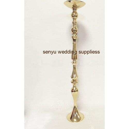 New style Luxury Indian Metal Gold Tall Centerpieces Cylinder Decorative flower stand Vase for wedding table senyu0356