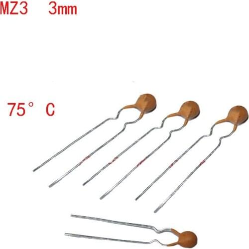 New PTC thermistor MZ3 100R-300R 300R-500R 500R-800R 1.5k 3mm 100pcs/lot