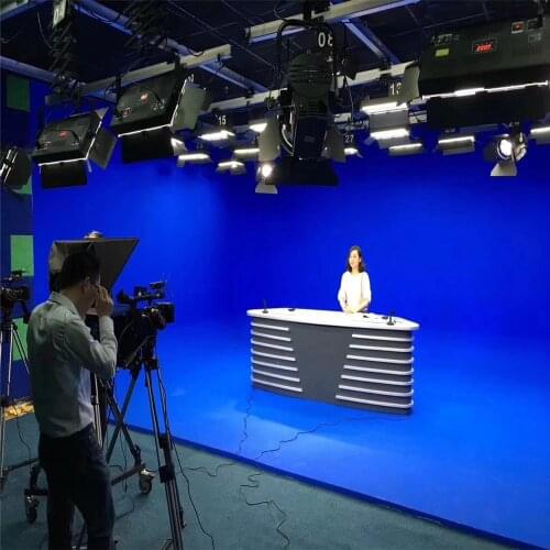 Virtual studio construction stage lighting virtual blue box construction TV studio studio lighting equipment