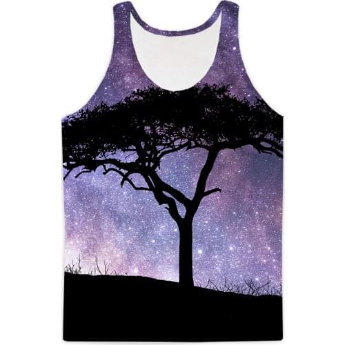 REAL American SIZE Galaxy of Serenity Sublimation Print Tank Top